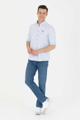 U. S. Polo Assn Мужская синяя рубашка в клетку - U.s. polo assn фото 11