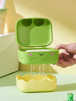 Мыльница Cute frog, green (13*10,5*10 см)