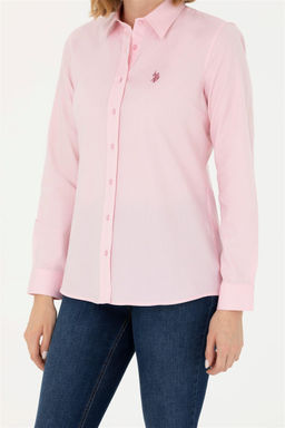 U. S. Polo Assn Женская розовая базовая рубашка с длинным рукавом - U.s. polo assn фото 13