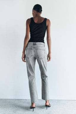 ZW COLLECTION RELAXED SLIM FIT MID-RISE JEANS - Zara фото 25