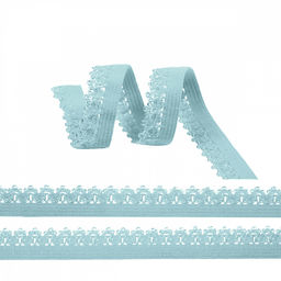 Резинка TBY бельевая Ажурная 12мм арт.RB01 цв.F183 голубой уп.100м