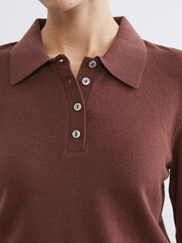 Polo Yaka Kad?n Triko Kazak