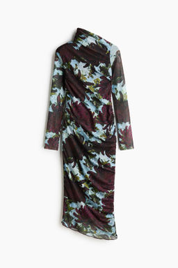 Vestido asim?trico de malla
