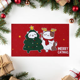 Набор новогодних полотенец Доляна Merry catmas 35х60см-3 штуки,100% хлопок 160 г/м2