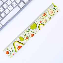 Цена за 10 шт. Линейка-закладка, картон, 25 см Авокадо