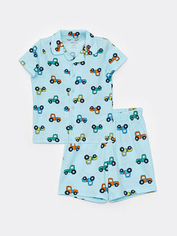 Polo Yaka K?sa Kollu Erkek Bebek Pijama Tak?m?