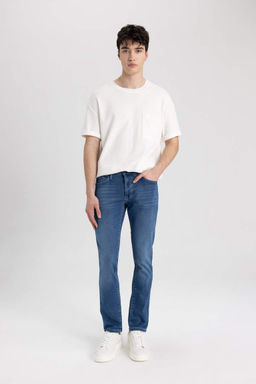 Pedro Slim Fit Джинсовые брюки узкого кроя с нормальной талией и узкими штанинами - Defacto фото 3