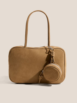 Женская сумка с ручками CALZETTI Артикул 4792873, зеленовато-бежевый