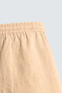 SHORTS RELAXED FIT JACQUARD BORDADOS / Arena - Zara фото 10