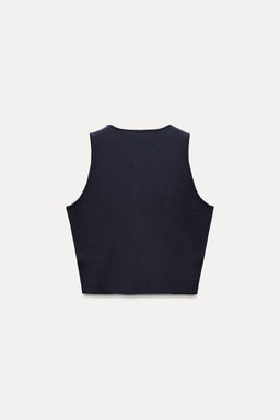 BUTTONED KNIT VEST TOP - Zara фото 9