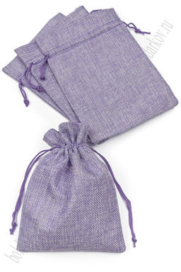 Мешочек джутовый 13*18 см (20 шт) SF-7577, фиолетовый