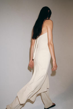 VESTIDO ESPALDA DESCUBIERTA / Beige - Zara фото 6