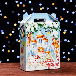 Цена за 5 шт. Подарочная коробка Рождество , 16,8 х 6,8 х 20,9 см - Simaland фото 2