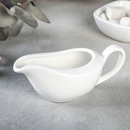 Цена за 6 шт. Соусник Wilmax, 100 мл, 13×6×5 см, фарфор, белый