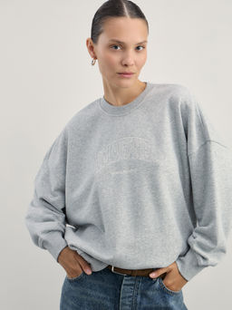 Свитшот из смесового хлопка с вышивкой / Zarina