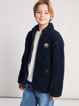 Dik Yaka Erkek ?ocuk Pel?? Fermuarl? H?rka