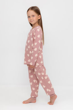 К 1561/серая пудра,сердечки пижама дет - Crockid фото 4