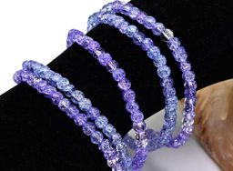 Браслет из сахарного кварца шарик 4мм цв.лавандовый, 17см