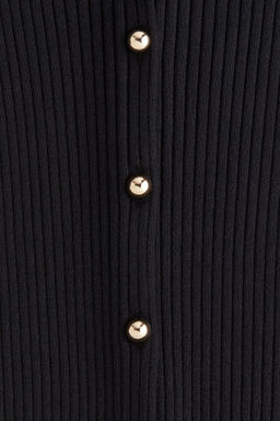 Rib-knit button-front dress - H&m фото 8