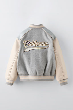 CONTRAST VARSITY BOMBER JACKET - Zara фото 2