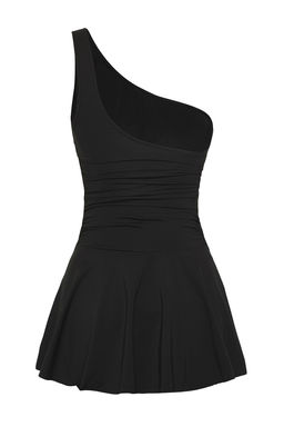 TRENDYOLMILLA Siyah Elbise Etekli Regular Mayo TBESS25MA00061 фото 11