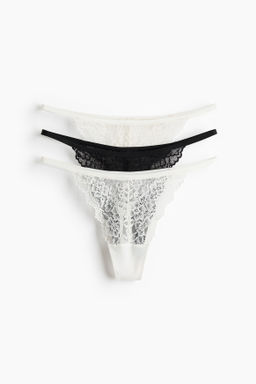 Pack de 3 bragas Thong de encaje - H&m фото 2