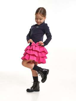 Платье комбинированное из кашкорса UD 6079 черный/малина - Mini maxi фото 10