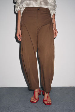 ZW COLLECTION DARTED TROUSERS WITH BELT LOOPS - Zara фото 20