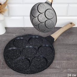 Сковорода блинная 24 см для панкейков Смайлик / RSD-61 /уп 24/ - Галеонтрейд фото 2