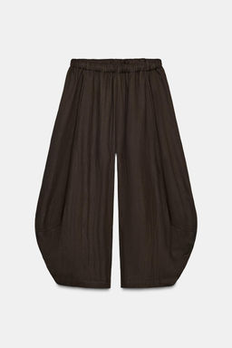 ZW COLLECTION TEXTURED VOLUME TROUSERS - Zara фото 6