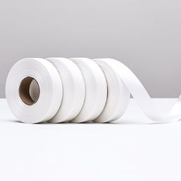 Цена за 4 шт. Лента ТИФФАНИ для декора и подарков,белая, 2 см х 50 м