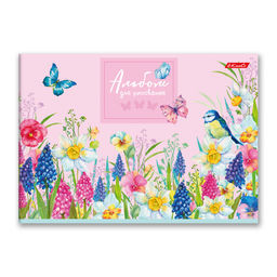 Светоч Альбом для рисования 100 г/м2 A4 29 х 20.5 см 4 шт. склейка с одной стороны 40 л. 40АЛКЛ4_000254 Бабочки