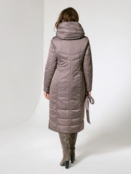 22405 Пальто серо-коричневый - Dizzyway фото 4