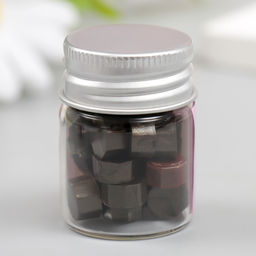 Цена за 2 шт. Сургуч в гранулах в баночке Восьмигранник кофейный 9 гр 4,5х3х3 см - Арт узор фото 4