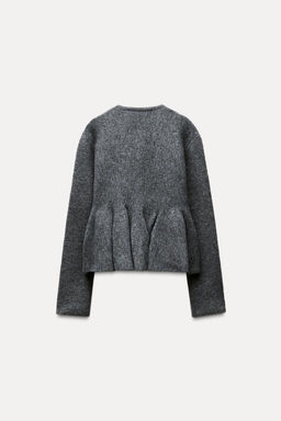 KNIT PEPLUM CARDIGAN - Zara фото 6