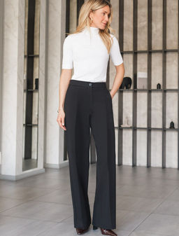 Брюки Vilatte D44.155 хлопок чёрный  фото 5