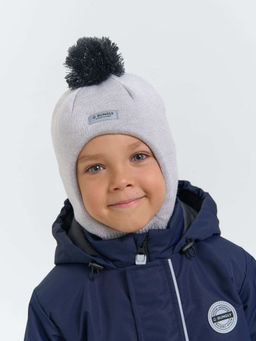 Шлем зимний из смесовой шерсти Жемчуг - Bungly фото 4