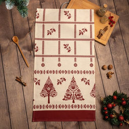 Полотенце Доляна Merry Christmas 40х70см, 100%хл, рогожка 164 г/м2