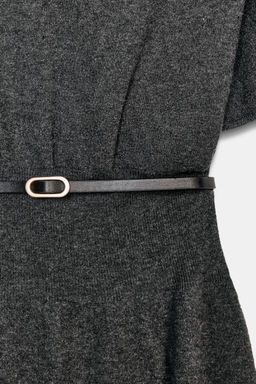 KNIT MIDI DRESS WITH BELT - Zara фото 6