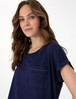 Lacivert Regular Fit Ti__rt