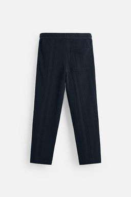 STRIPED TEXTURED TROUSERS - Zara фото 8