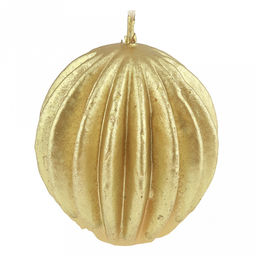 Свеча Шарик-фонарик д6,5см, h7см, золотой, время горения 6 часов (Россия)