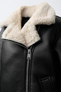 DOUBLE-FACED BIKER JACKET - Zara фото 5