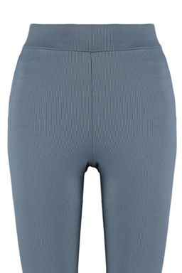 Antrasit Fitilli Flare/Ispanyol Paca Yuksek Bel Esnek Orme Tayt Pantolon TWOSS23PL00135