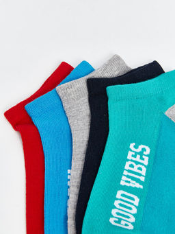 Desenli Erkek ?ocuk Patik ?orap 5li