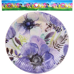 Тарелка бумажная 18 см в наборе 10 шт "Цветочный сад"