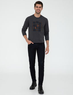 Lacivert Slim Fit Jean Pantolon