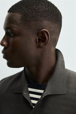 TEXTURED KNIT POLO SHIRT - Zara фото 6