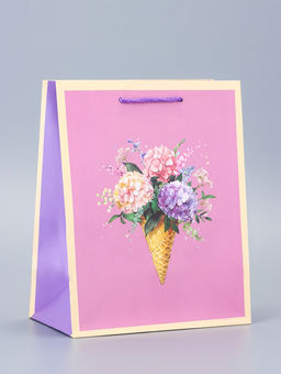 Цена за 2 шт. Пакет подарочный ламинированный Цветочная радость 18?22.3?10 см