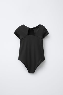 BODY POLIAMIDA NUDO CUT OUT / Negro - Zara фото 2